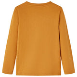 Vidaxl kindershirt met lange mouwen 104 donkerokerkleurig