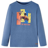 Vidaxl kindershirt met lange mouwen 128 gemêleerd blauw