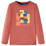 VidaXL Kindershirt met lange mouwen 92 hennakleurig