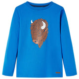 Vidaxl kindershirt met lange mouwen 128 kobaltblauw