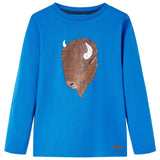VidaXL Kindershirt met lange mouwen 140 kobaltblauw