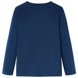 Vidaxl kindershirt met lange mouwen 92 marineblauw