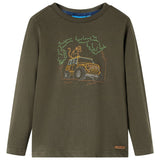 Vidaxl kindershirt met lange mouwen 104 kakikleurig