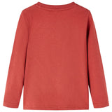 VidaXL Kindershirt met lange mouwen 104 roodbruin