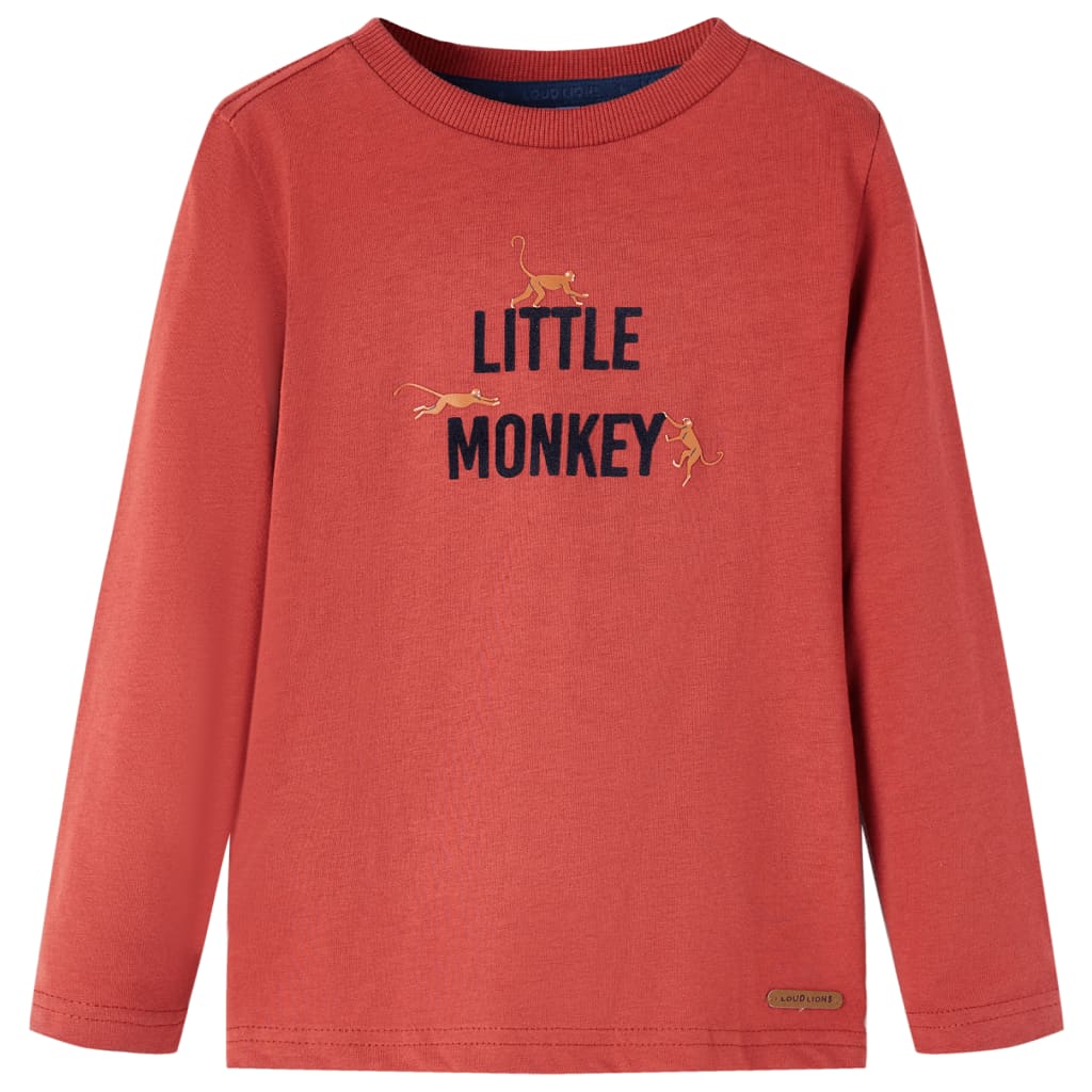 Vidaxl kindershirt met lange mouwen 140 roodbruin