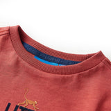 Vidaxl kindershirt met lange mouwen 140 roodbruin