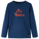 Vidaxl kindershirt met lange mouwen 104 marineblauw