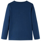 Vidaxl kindershirt met lange mouwen 128 marineblauw