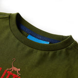 Vidaxl kindershirt met lange mouwen 104 donkerkakikleurig