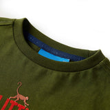Vidaxl kindershirt met lange mouwen 116 donkerkakikleurig