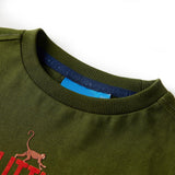 Vidaxl kindershirt met lange mouwen 140 donkerkakikleurig
