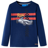 Vidaxl kindershirt met lange mouwen 104 marineblauw
