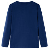 VidaXL Kindershirt met lange mouwen 140 marineblauw