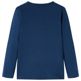 Vidaxl kindershirt met lange mouwen 128 marineblauw