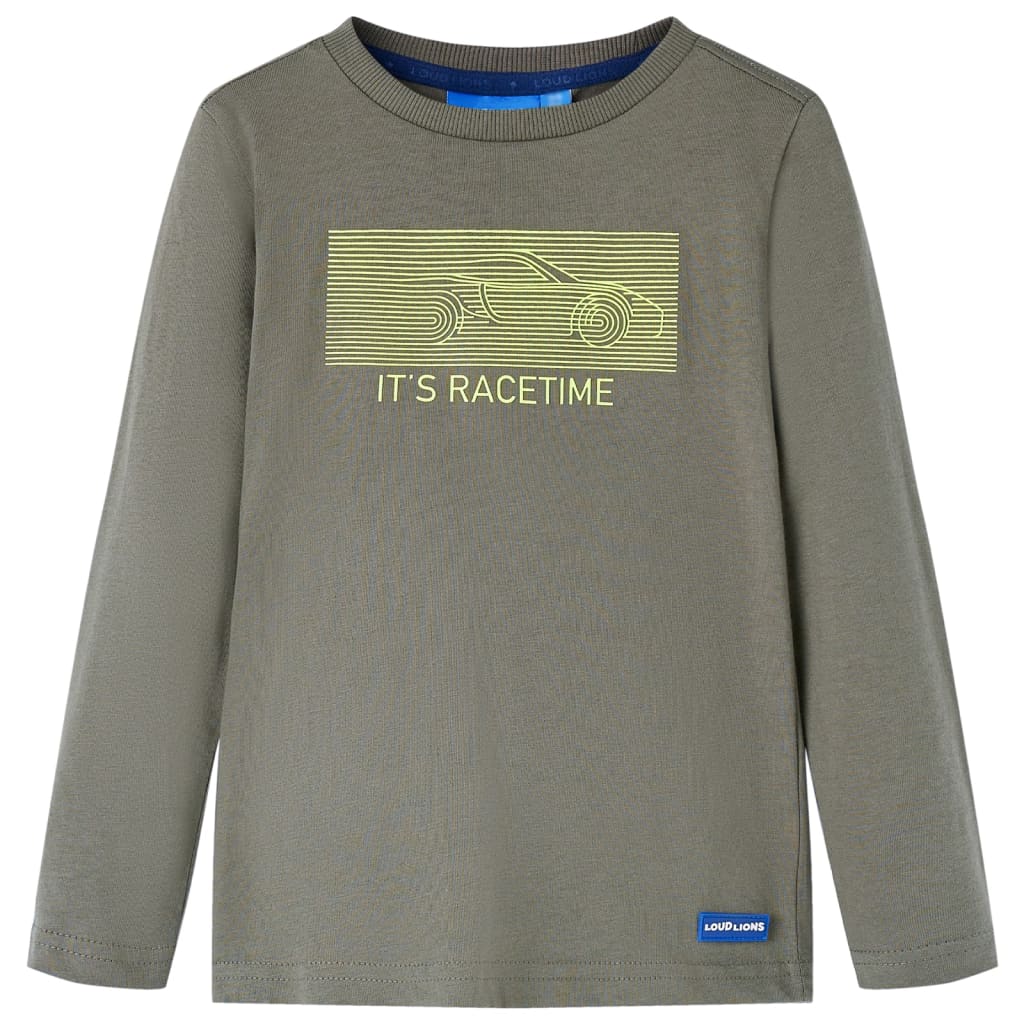Vidaxl kindershirt met lange mouwen 116 kakikleurig