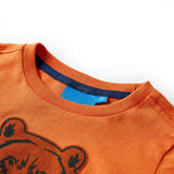 Vidaxl kindershirt met lange mouwen 92 donkeroranje