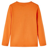 Vidaxl kindershirt met lange mouwen 128 donkeroranje