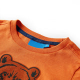 VidaXL Kindershirt met lange mouwen 140 donkeroranje