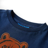 Vidaxl kindershirt met lange mouwen 92 marineblauw