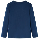 Vidaxl kindershirt met lange mouwen 104 marineblauw