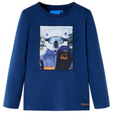 Vidaxl kindershirt met lange mouwen 116 jeansblauw