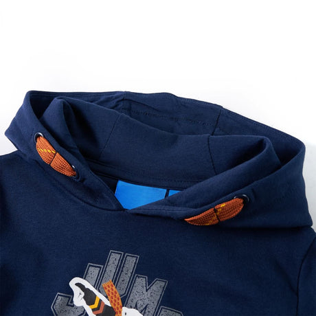 Vidaxl kindertrui met capuchon 116 marineblauw