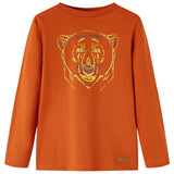 Vidaxl kindershirt met lange mouwen 128 lichtroestkleurig