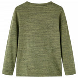 Vidaxl kindershirt met lange mouwen 116 gemêleerd kakikleurig