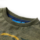 Vidaxl kindershirt met lange mouwen 116 gemêleerd kakikleurig