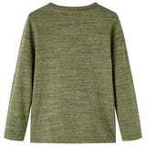 Vidaxl kindershirt met lange mouwen 128 gemêleerd kakikleurig