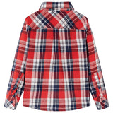 Vidaxl kinderoverhemd geruit 92 rood en marineblauw