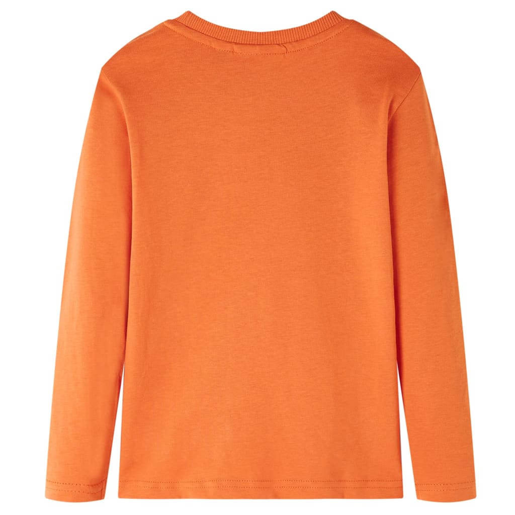 VidaXL Kindershirt met lange mouwen 140 donkeroranje