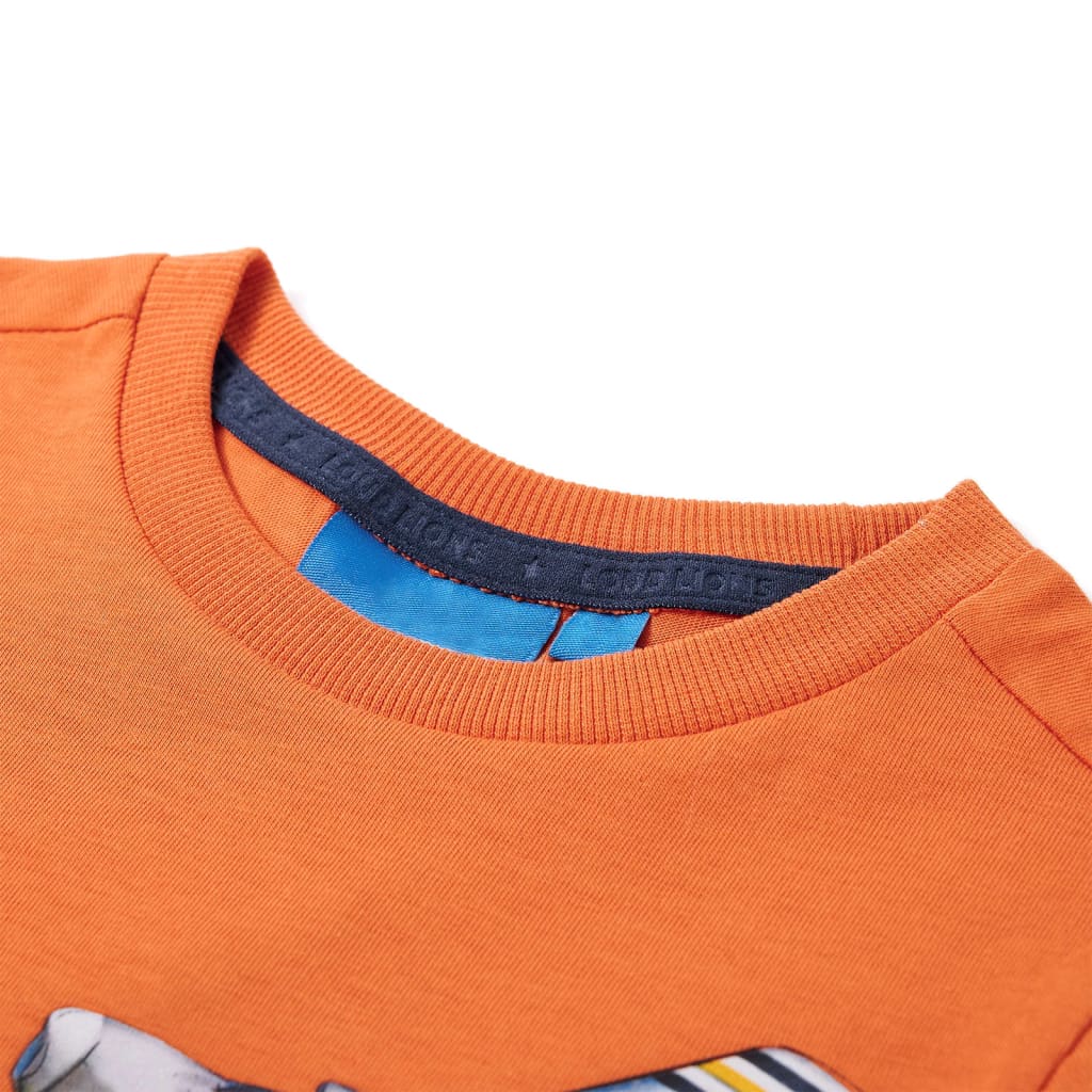 VidaXL Kindershirt met lange mouwen 140 donkeroranje