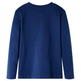 VidaXL Kindershirt met lange mouwen 116 marineblauw