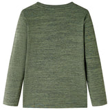 Vidaxl kindershirt met lange mouwen 140 gemêleerd kakikleurig