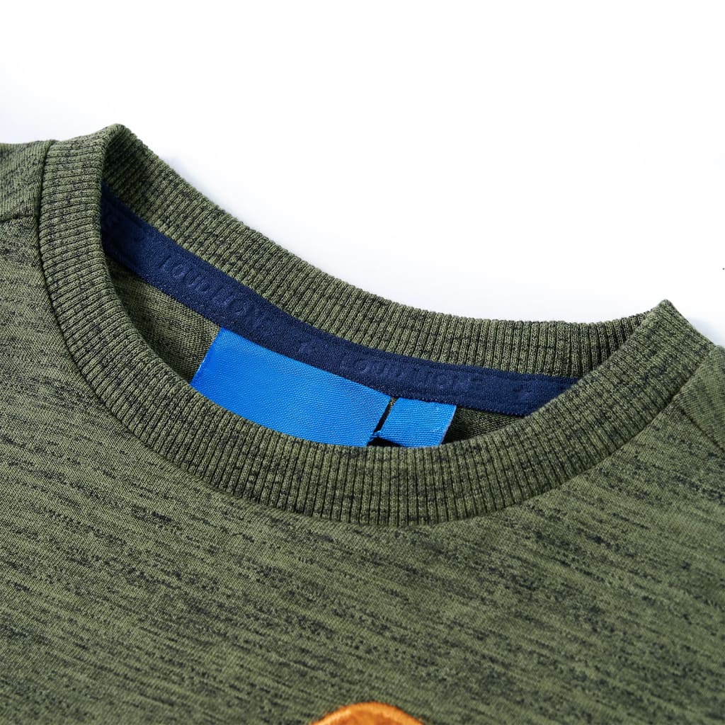 Vidaxl kindershirt met lange mouwen 140 gemêleerd kakikleurig