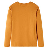 VidaXL Kindershirt met lange mouwen 92 donkerokerkleurig