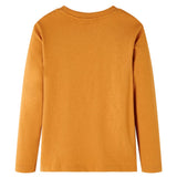 Vidaxl kindershirt met lange mouwen 104 donkerokerkleurig
