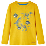 VidaXL Kindershirt met lange mouwen 92 okerkleurig