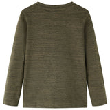 Vidaxl kindershirt met lange mouwen 128 gemêleerd kakikleurig