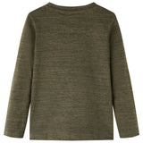 VidaXL Kindershirt met lange mouwen 140 gemêleerd kakikleurig