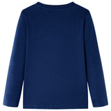 Vidaxl kindershirt met lange mouwen 128 marineblauw