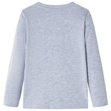 Vidaxl kindershirt met lange mouwen 116 gemêleerd grijs