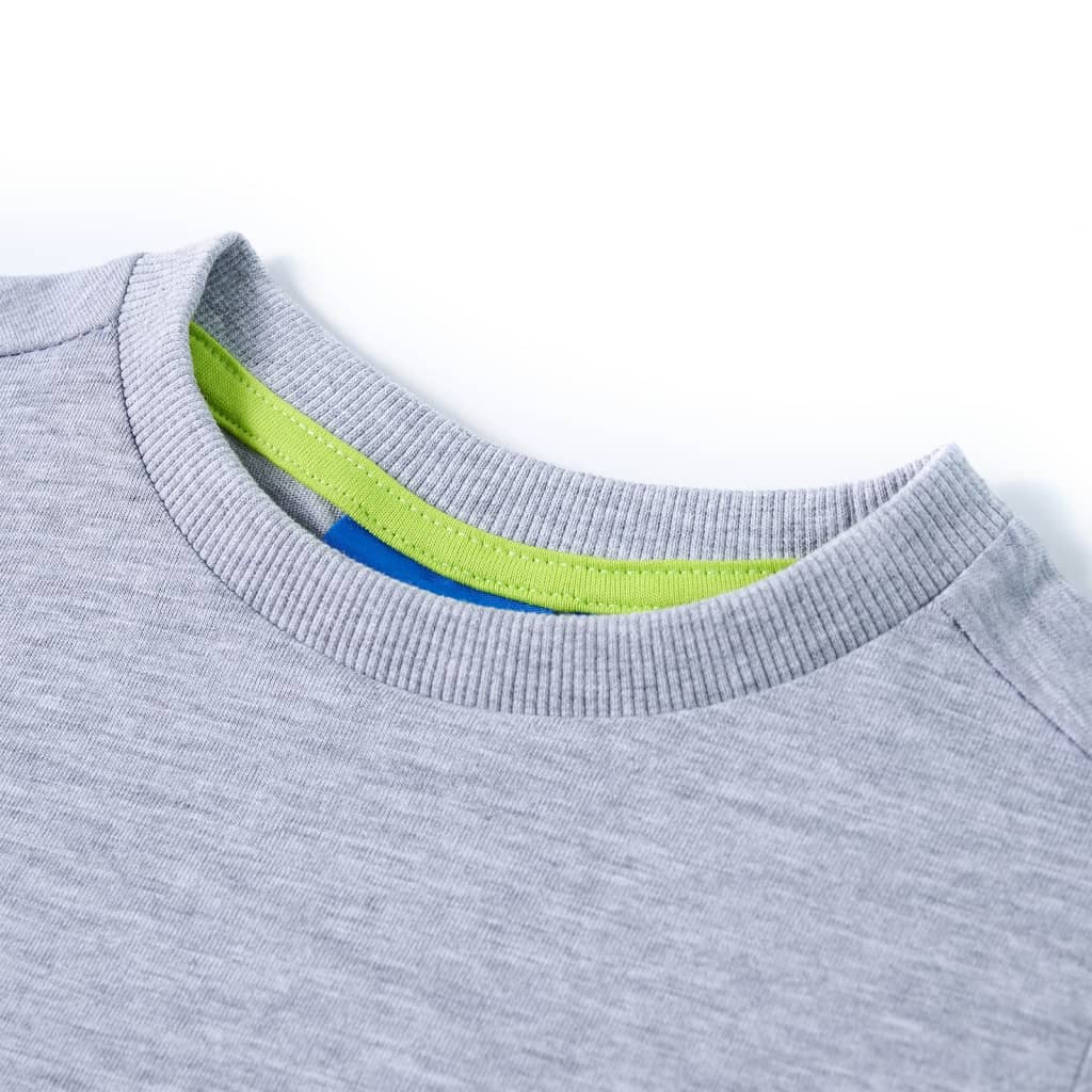 Vidaxl kindershirt met lange mouwen 116 gemêleerd grijs