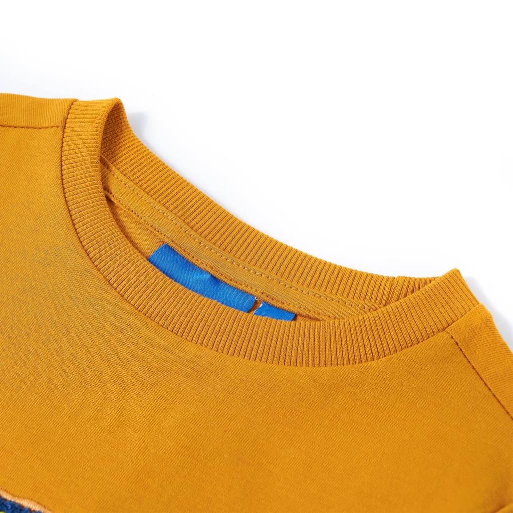 VidaXL Kindershirt met lange mouwen 116 okerkleurig