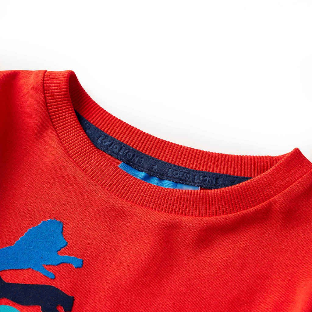 VidaXL Kindershirt met lange mouwen 140 rood