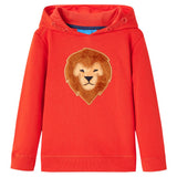 Vidaxl kindertrui met capuchon 104 rood