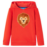 Vidaxl kindertrui met capuchon 128 rood