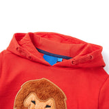 Vidaxl kindertrui met capuchon 128 rood