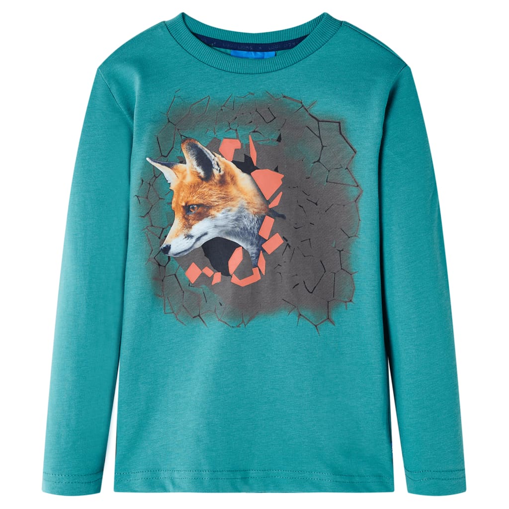 VidaXL Kindershirt met lange mouwen 140 donkerzeeblauw